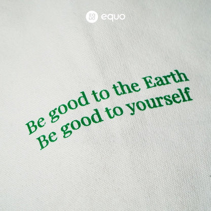 EQUO White Canvas Tote Bag for Daily Use