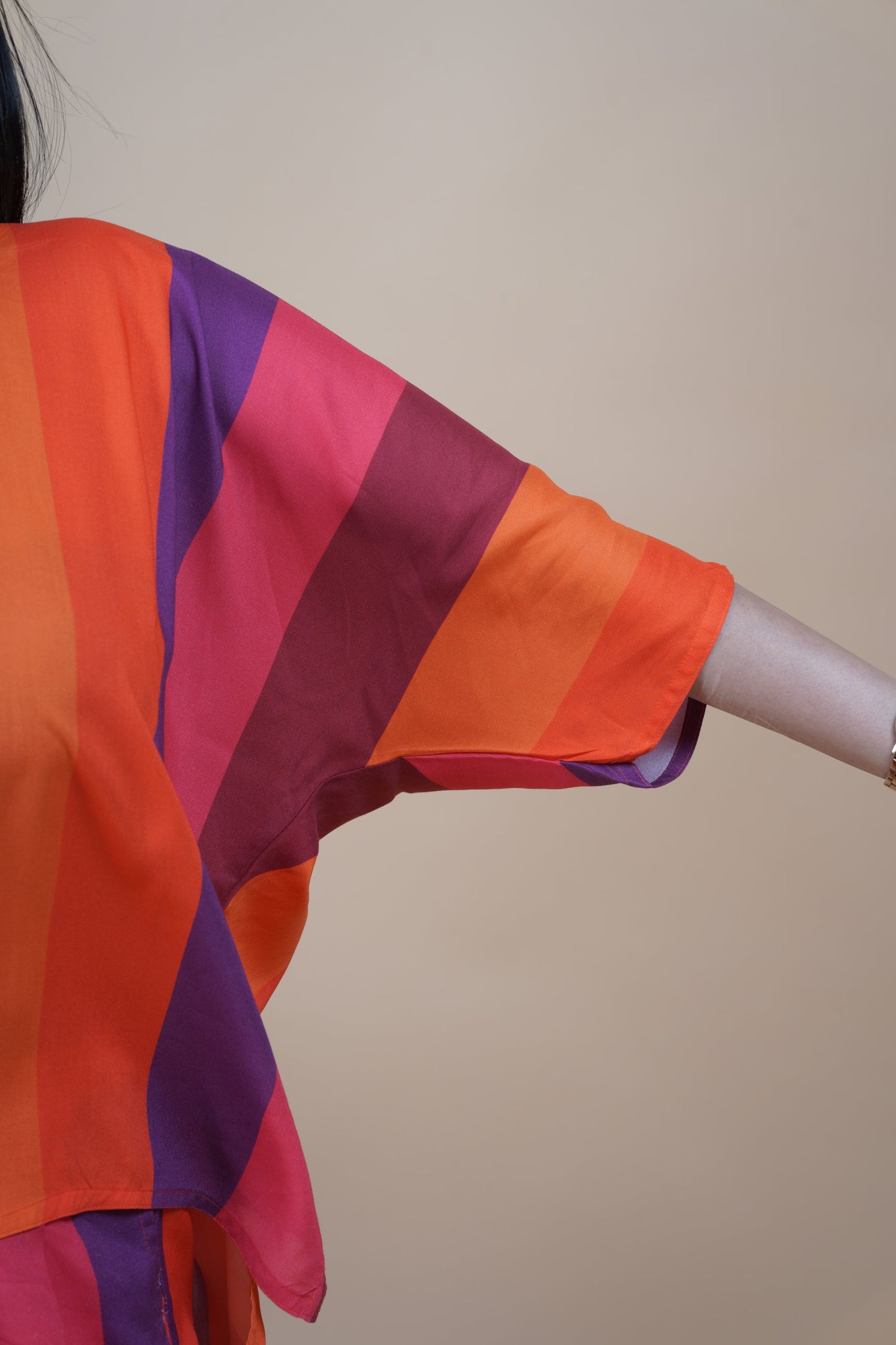 ViryaByUrbi 2-Pc Striped Cotton Rayon Co-ord Set – Multicolor