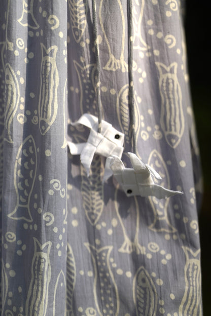 ViryaByUrbi Soft Cotton Kaftan - Soft Grey