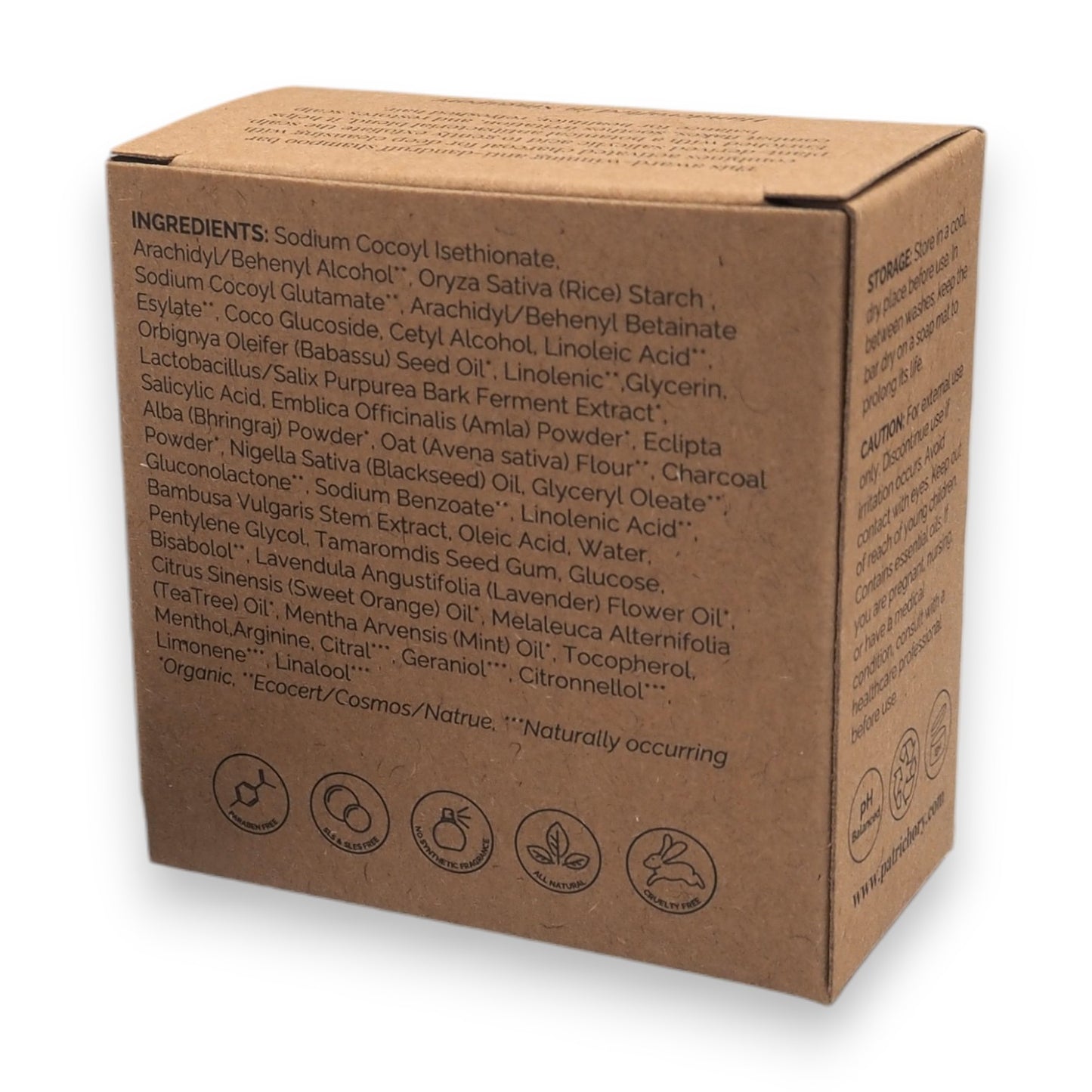 Patrichory Anti-Dandruff Dark Relief Shampoo Bar For Flaky or Itchy Scalps