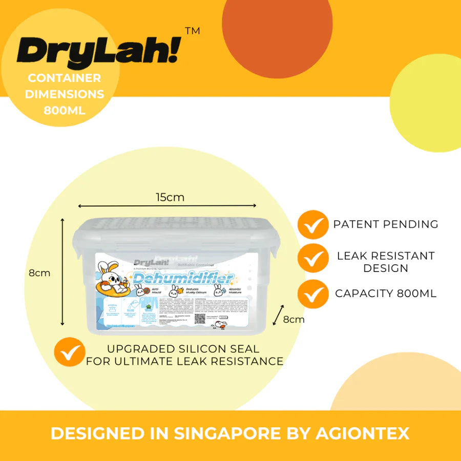 AGIONTEX Drylah Reusable Dehumidifier Kick-Start Canister Lavender