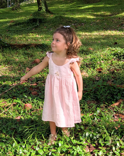 The Purestitch Dewy Pink Drop Dress