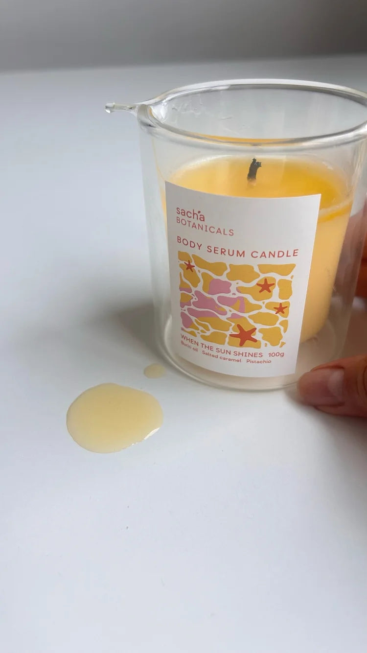 Sacha Botanicals When the sun shines body serum candle