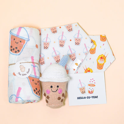 Wee Bean Little Essentials Gift Set (Boba) - Organic, Gentle & Perfect for Sensitive Skin