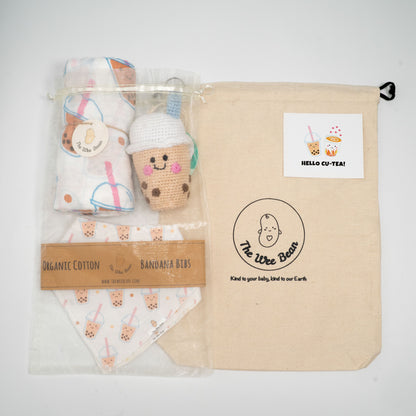 Wee Bean Little Essentials Gift Set (Boba) - Organic, Gentle & Perfect for Sensitive Skin