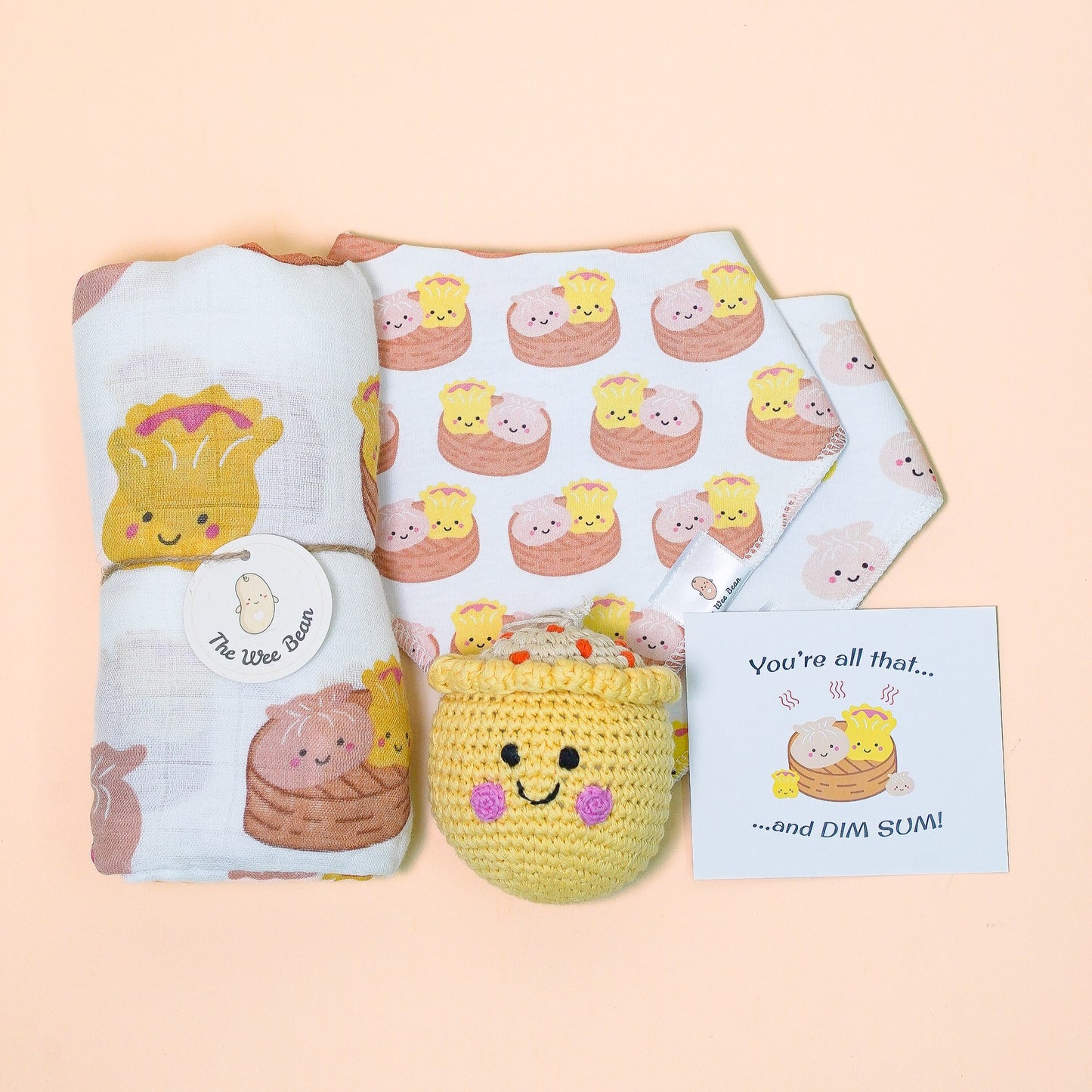 Wee Bean Little Essentials Baby Gift Set (Dim Sum) - Gentle, Organic & Perfect for Sensitive Skin