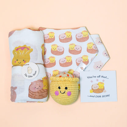Wee Bean Little Essentials Baby Gift Set (Dim Sum) - Gentle, Organic & Perfect for Sensitive Skin