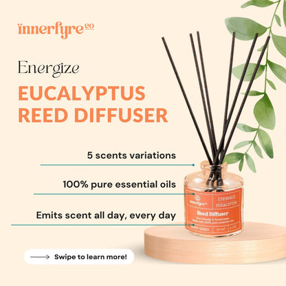 Energize - Eucalyptus Reed Diffuser by Innerfyre 100ml