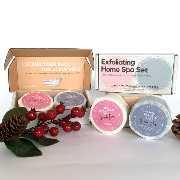 My Naked Bar Exfoliating Home Spa Set - Playful Gift Set for Sustainable Gifting