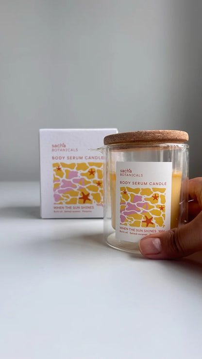 Sacha Botanicals When the sun shines body serum candle