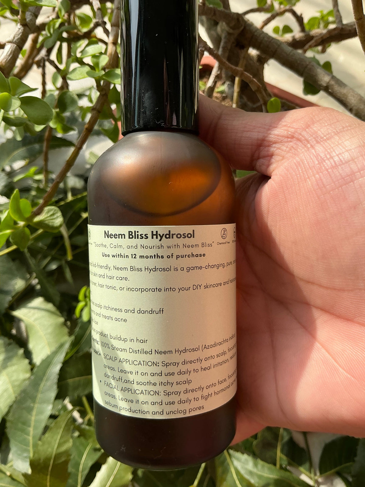 Glownatureal Neem Bliss Hydrosol for Healthy Skin & Hair