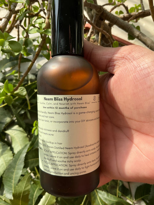 Glownatureal Neem Bliss Hydrosol for Healthy Skin & Hair