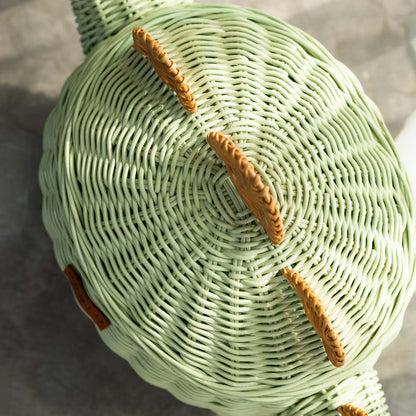 Momiji Dinosaur Storage Basket - Medium Mint Green