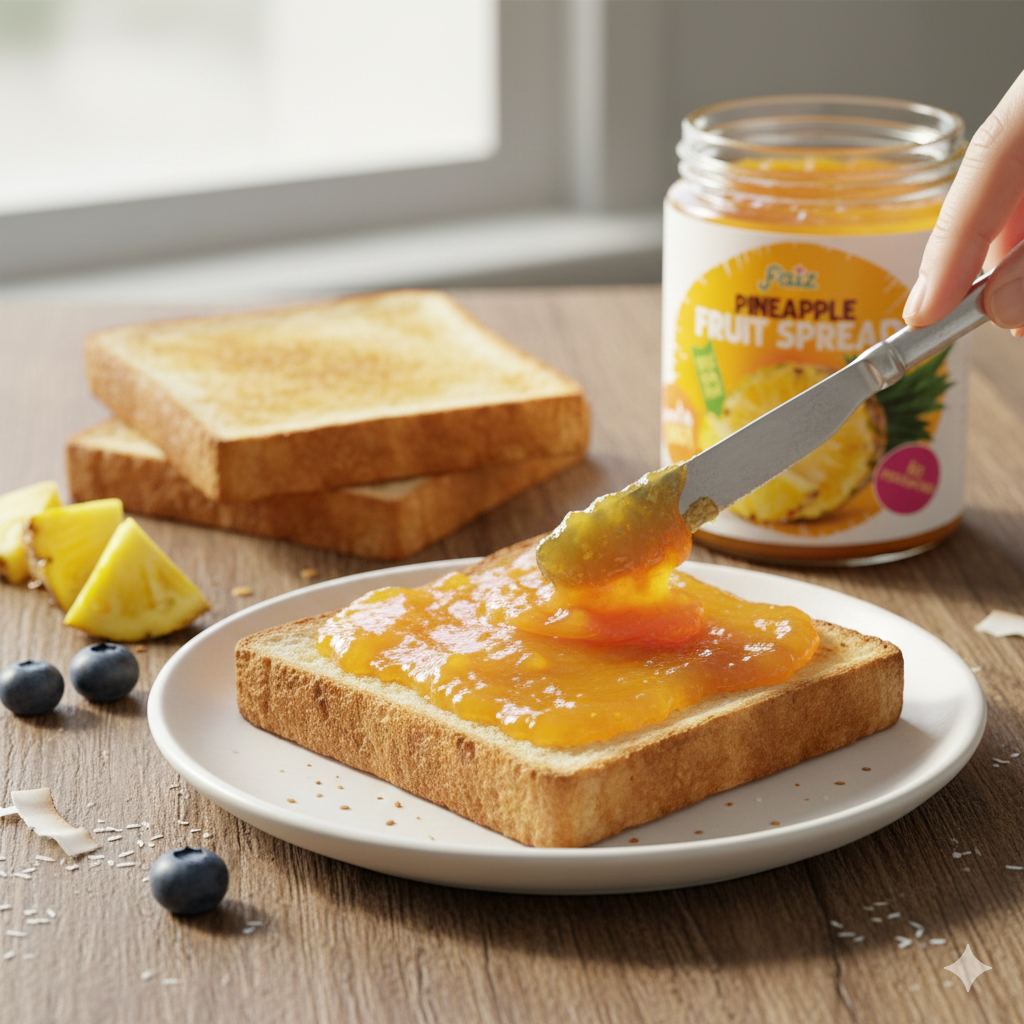 Faiz Premium Pineapple Spread 250g – Natural Pineapple Jam for Toast & Desserts