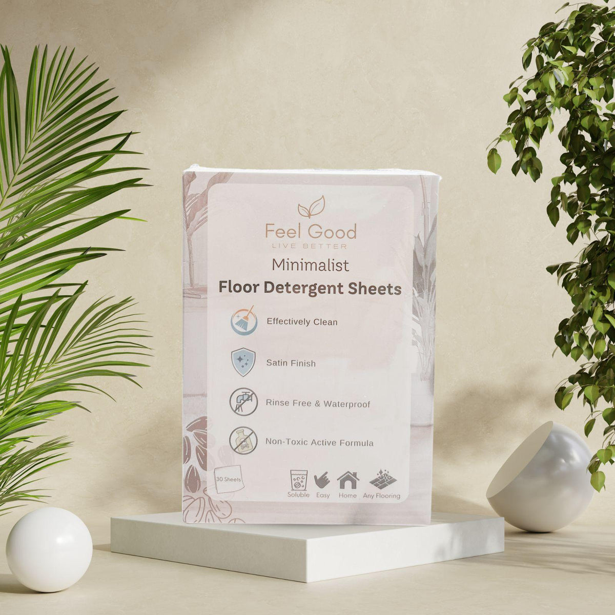 Feel Good Minimalist Biodegradable & Eco-friendly  Floor Detergent Sheets