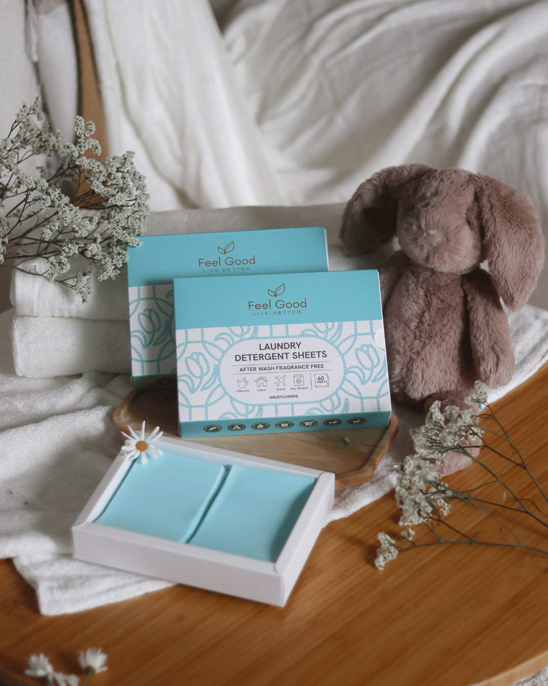 Feel Good Hypoallergenic & Eco-Friendly Laundry Detergent Sheets
