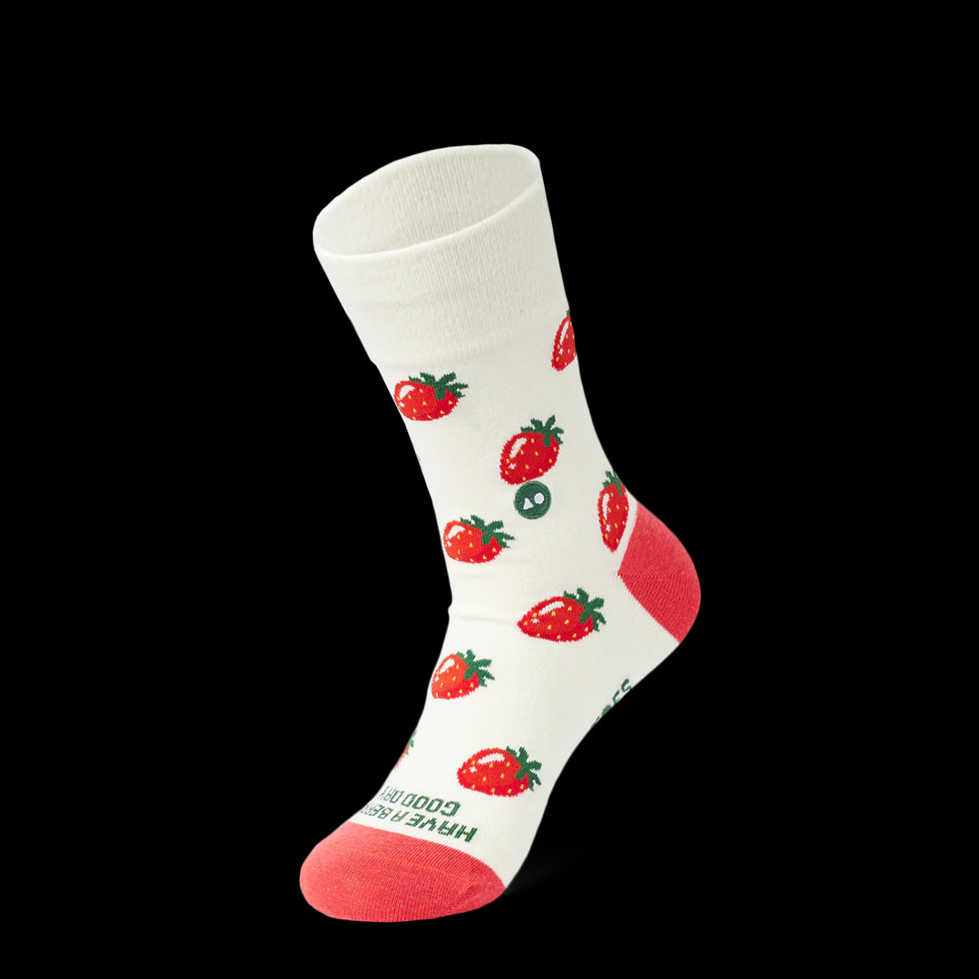 Talking Toes Strawberry Time Crew Socks