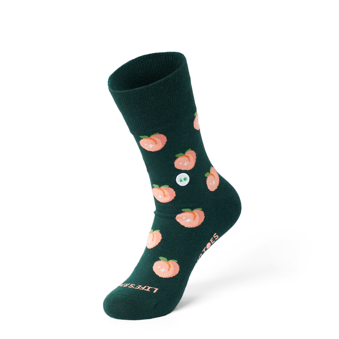 Talking Toes Peachy Life Crew Socks