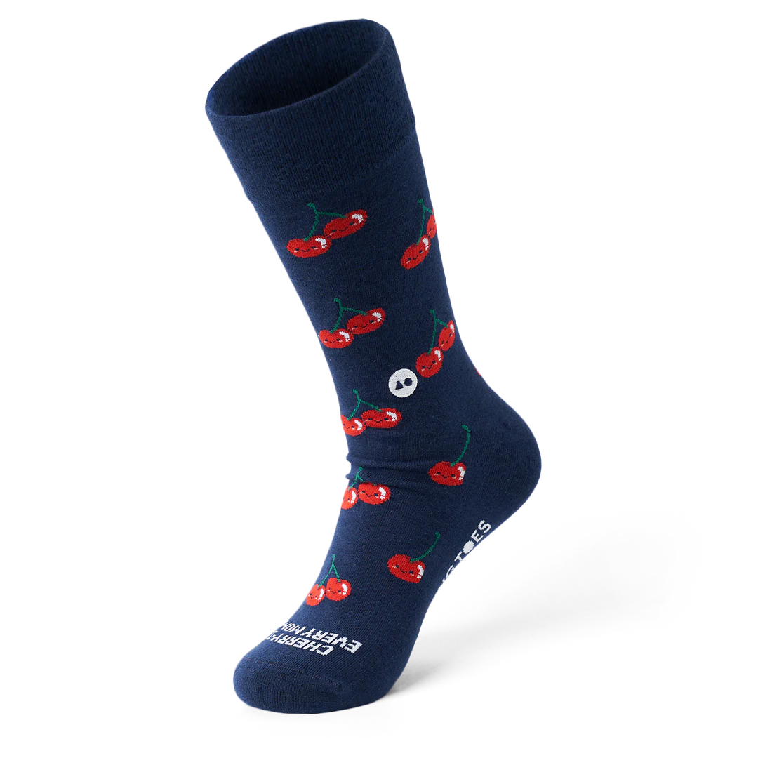 Talking Toes Cherry Cherry Crew Socks