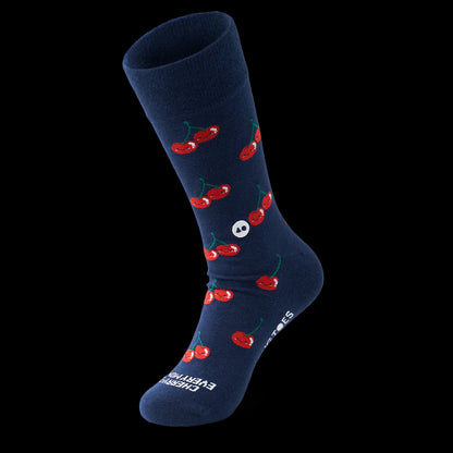Talking Toes Cherry Cherry Crew Socks