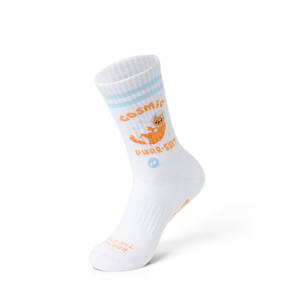 Talking Toes Cosmic Kitten Athletic Crew Socks