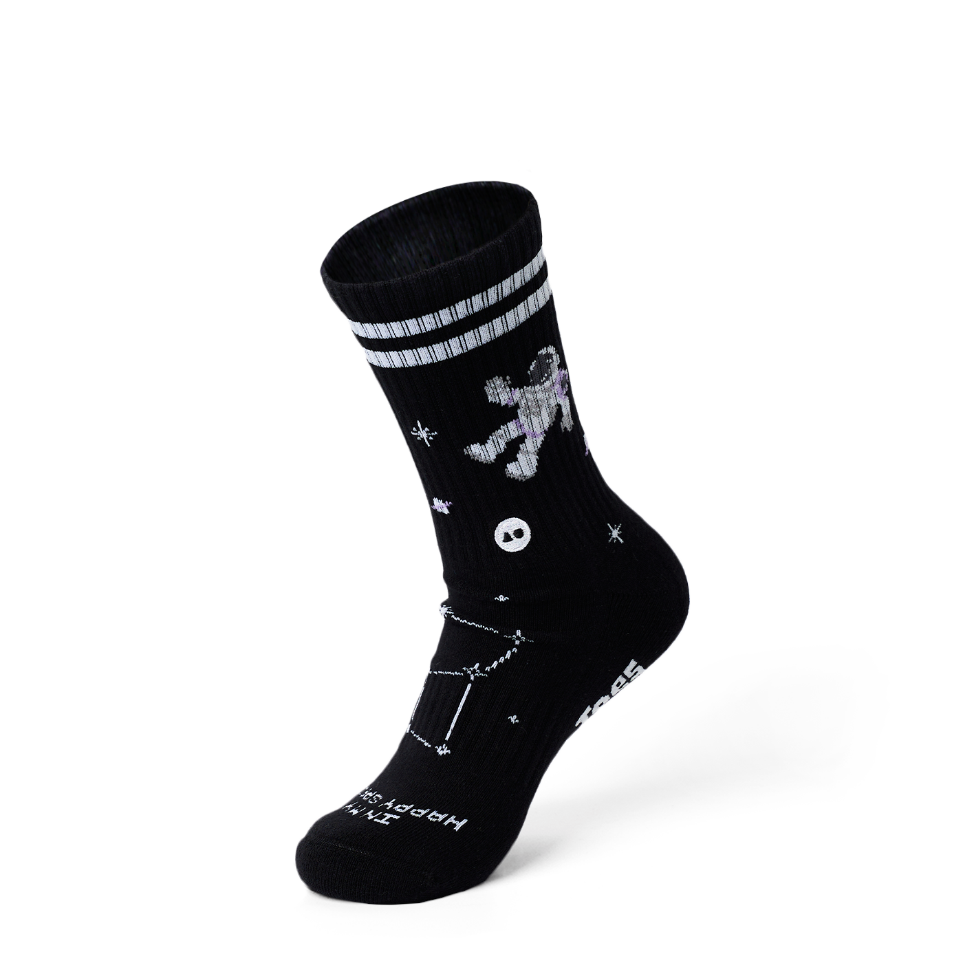 Talking Toes Happy Space Athletic Crew Socks