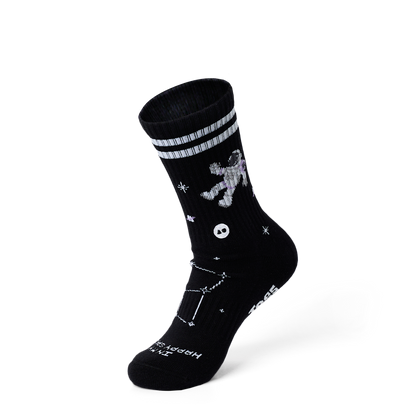 Talking Toes Happy Space Athletic Crew Socks