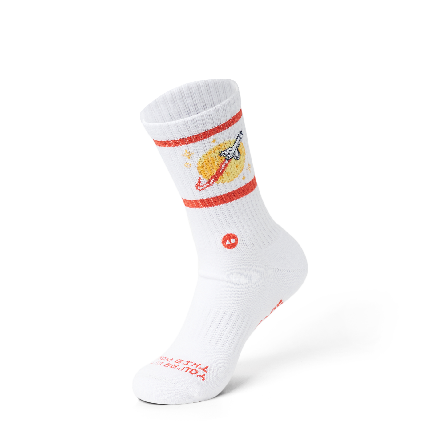 Talking Toes Rocket Ship Athletic Crew Socks