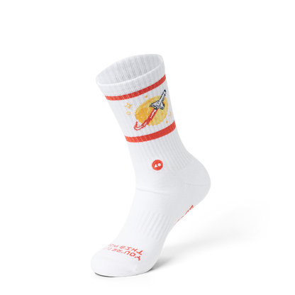 Talking Toes Rocket Ship Athletic Crew Socks
