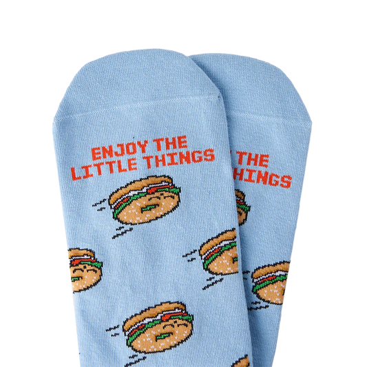 Talking Toes Flying Bagel Crew Sock