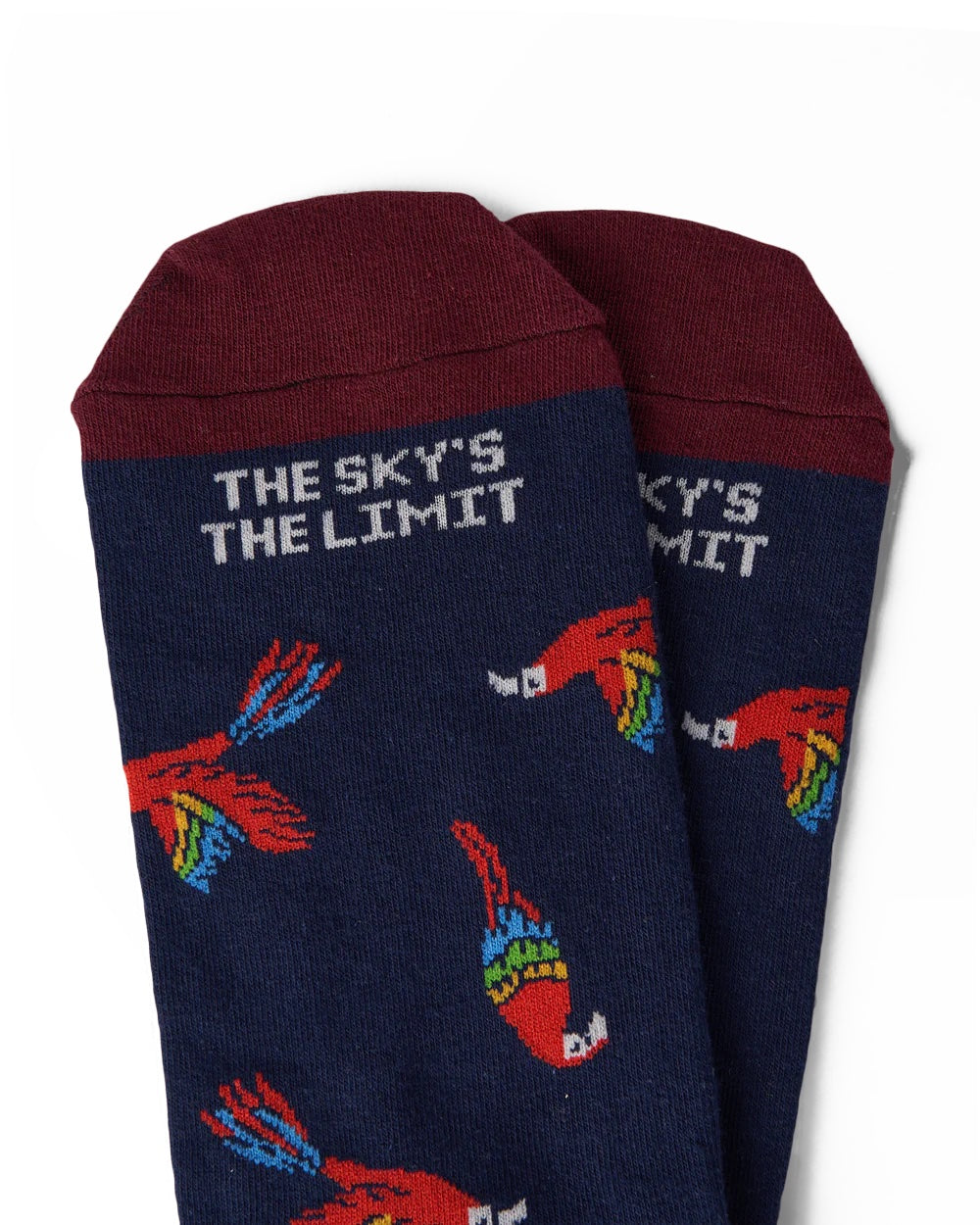 Talking Toes Soaring Macaw One Size Crew Socks for Adults