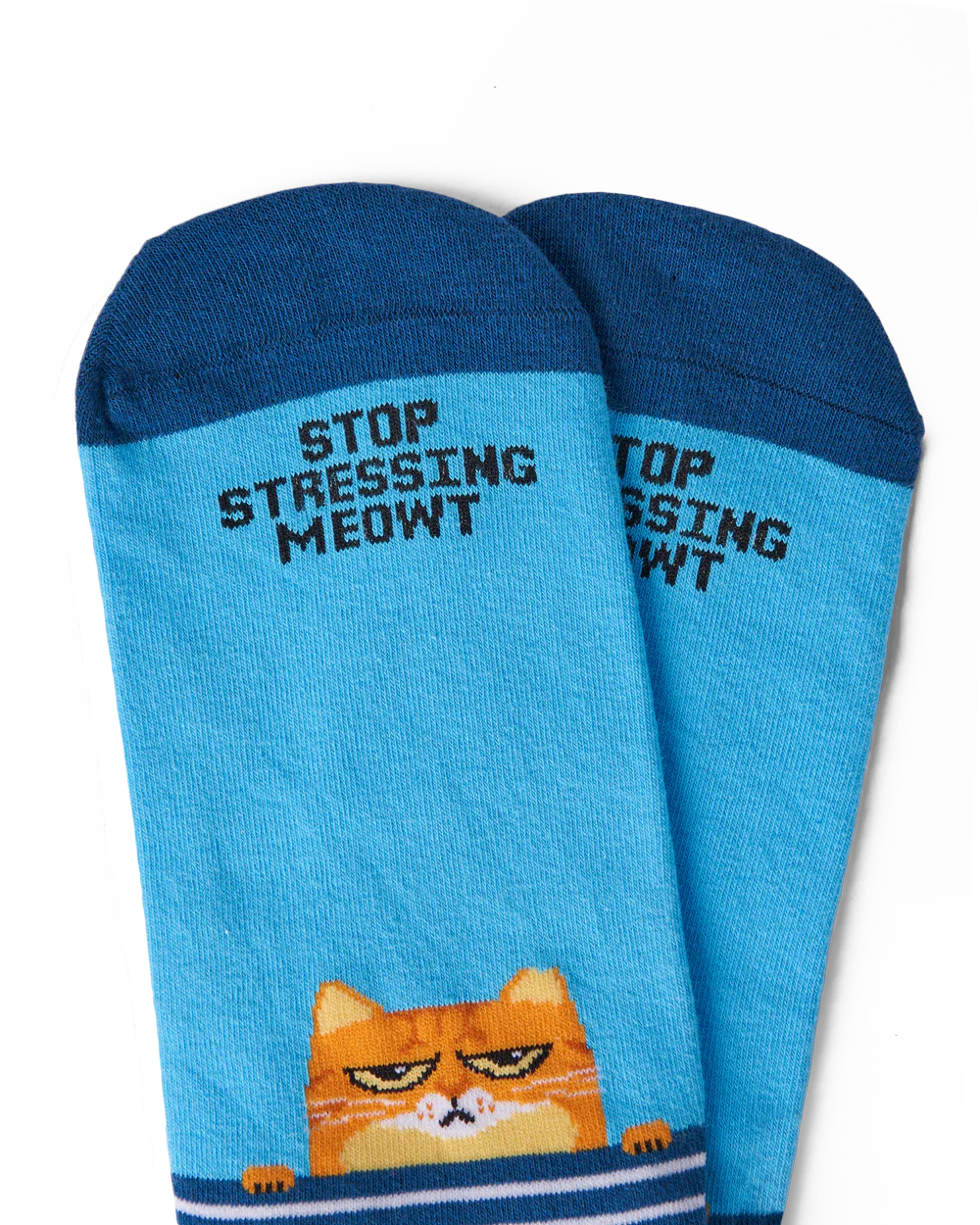 Talking Toes Relief Ginger Cat Crew Sock