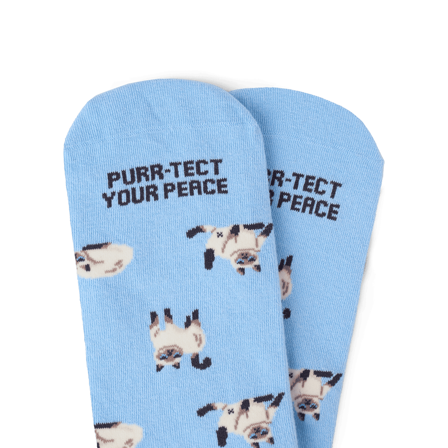 Talking Toes Grumpy Siamese Crew Socks