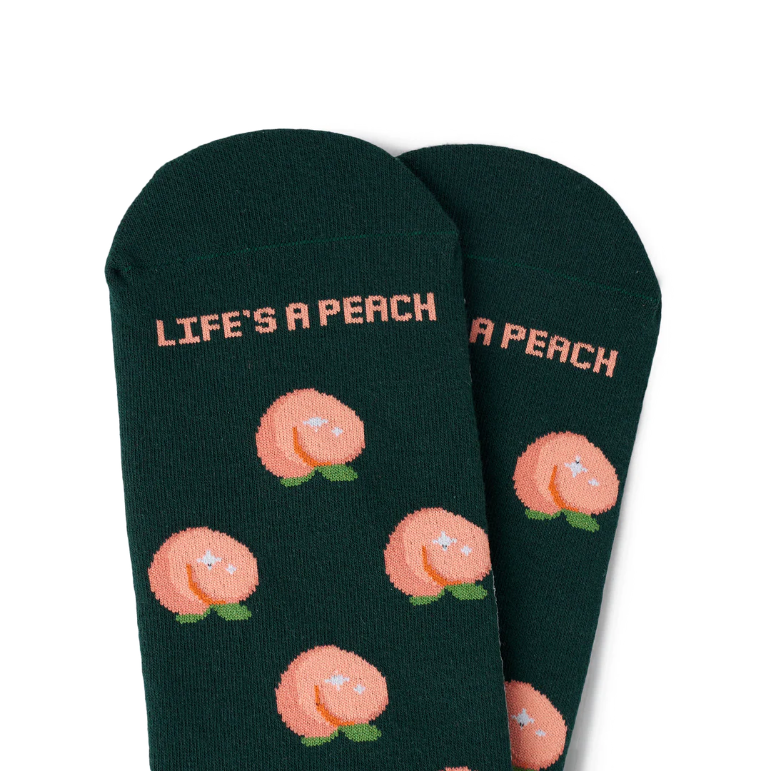 Talking Toes Peachy Life Crew Socks