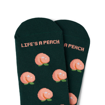Talking Toes Peachy Life Crew Socks