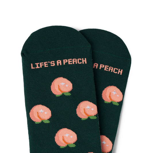 Talking Toes Peachy Life Crew Socks