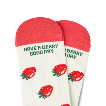 Talking Toes Strawberry Time Crew Socks