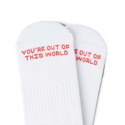 Talking Toes Rocket Ship Athletic Crew Socks
