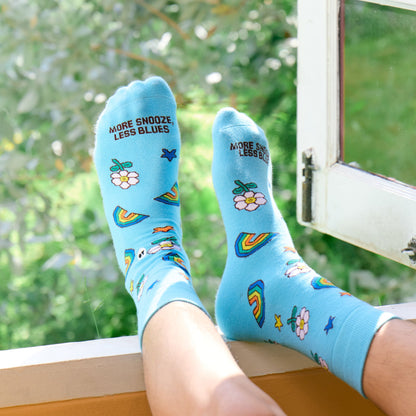 Talking Toes Flower Fuel Crew Socks