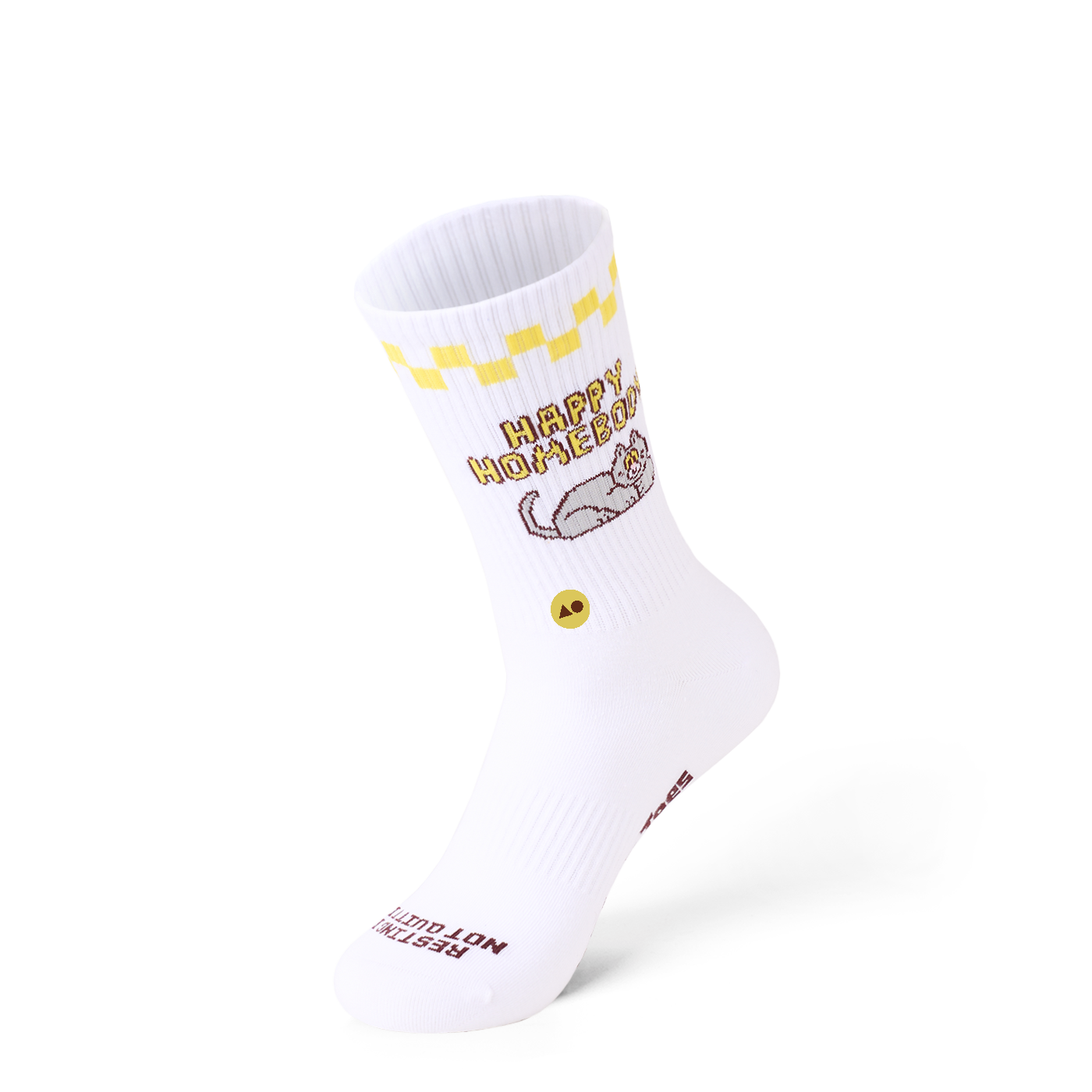 Talking Toes Happy Homebody Ribbed Crew Socks