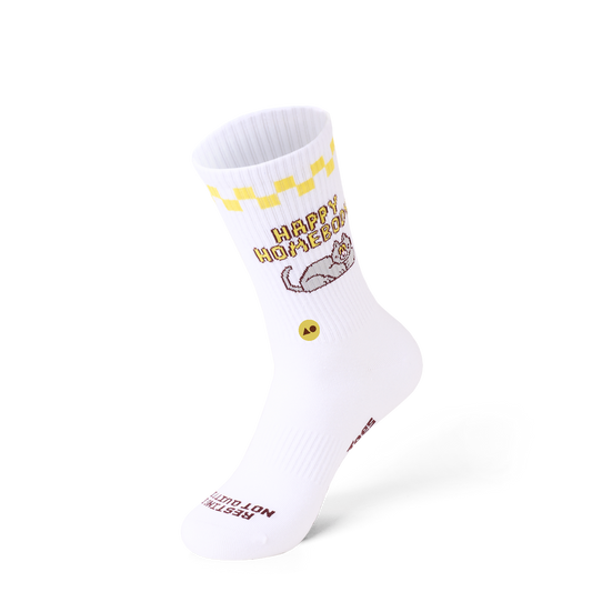 Talking Toes Happy Homebody Ribbed Crew Socks