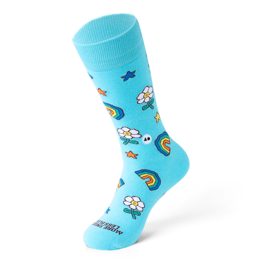 Talking Toes Flower Fuel Crew Socks