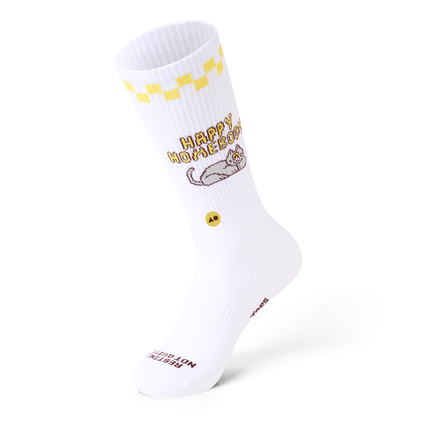 Talking Toes Happy Homebody Ribbed Crew Socks