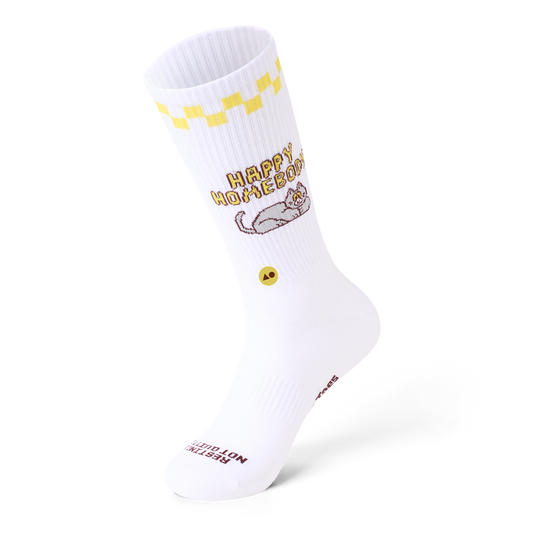 Talking Toes Happy Homebody Ribbed Crew Socks
