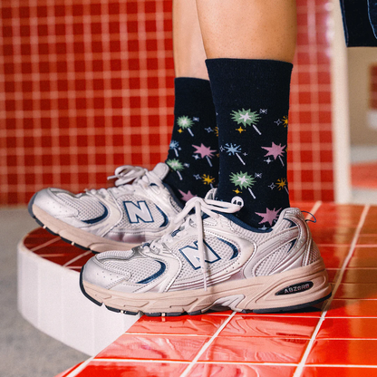Talking Toes Bright Sparkler Crew Socks