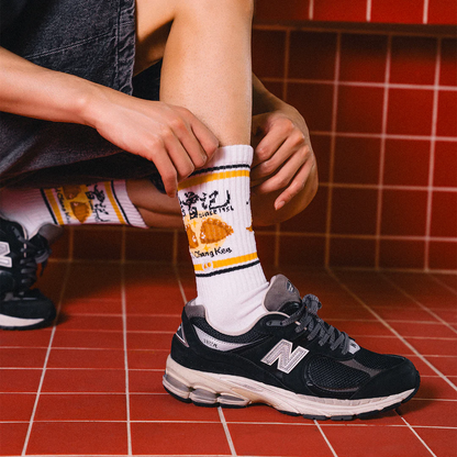 Talking Toes Curry On Athletic Crew Socks
