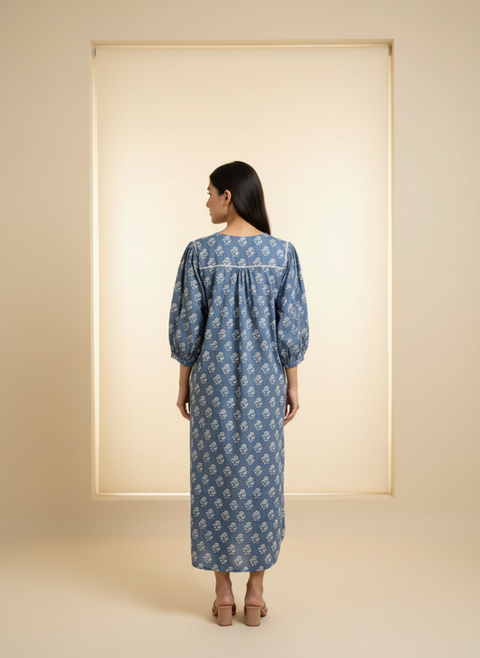 ViryaByUrbi Cotton Dress - Dark Grey