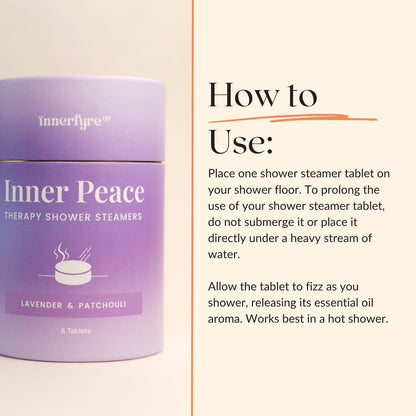 Innerfyre Inner Peace Shower Steamer – Lavender & Patchouli