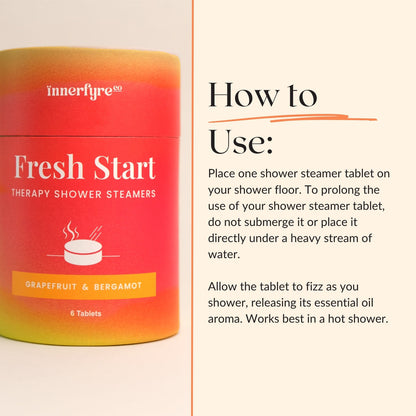 Innerfyre Fresh Start Shower Steamer – Grapefruit & Bergamot