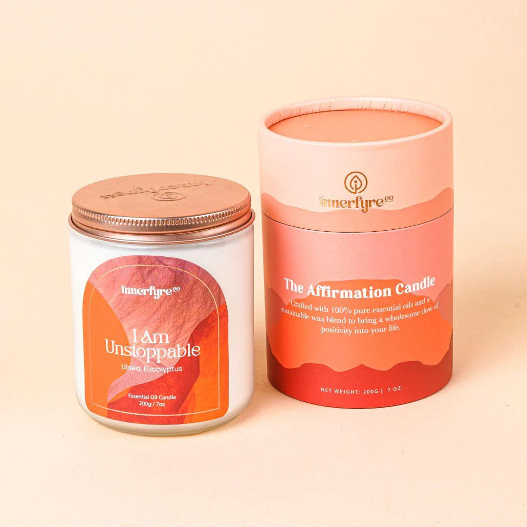 I AM UNSTOPPABLE Candle: Peppermint, Blood Orange, Sage
